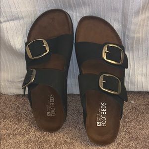 Faux Black Birkenstock style Sandals